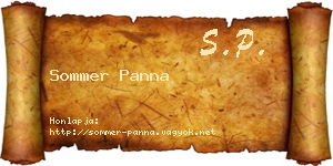 Sommer Panna névjegykártya